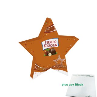 Ferrero Küsschen Weihnachtsstern (124g Sternbox) + usy Block
