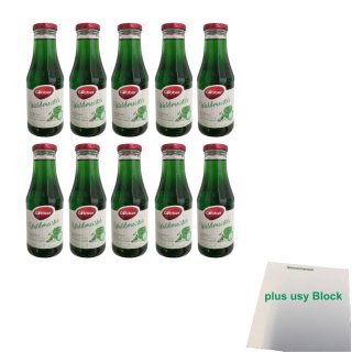 Göbber Waldmeister Getränkesirup 10er Pack (10x0,5l Glasflasche) + usy Block