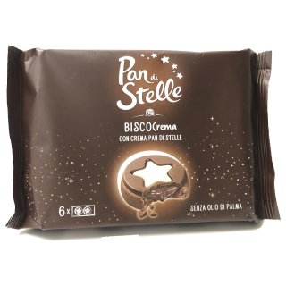 Pan di Stelle Biscocrema - Italienische Kekse mit Schokoladenfüllung (6x28g Packung)