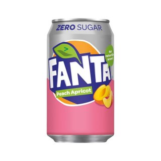 Fanta Peach Apricot Zero (12x0,33l Dose Pfirsich-Aprikosen Fanta ohne Zucker)