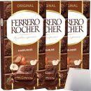 Ferrero Schokolade Rocher Original Haselnuss Vollmilch 3er Pack (3x90g Tafel) + usy Block