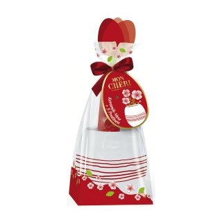 Ferrero Mon Cheri Keramik Vase + 5 Pralinen Ostern Geschenkbox (52g Packung)