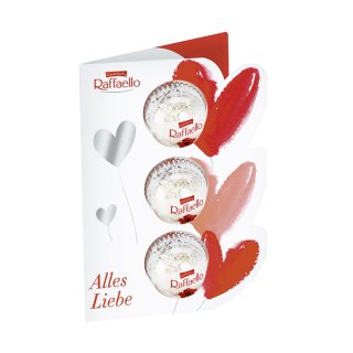 Ferrero Raffaello Grusskarte mit 3 Pralinen Valentinstag 2020 (30g)
