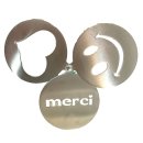 merci Cappuccino 3in1 Edelstahl-Schablone (3 Schablonen:...
