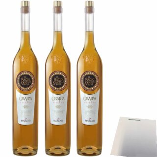 Marcati Grappa Il Bacio delle Muse "Riserva" 3er Pack (3x1,5l Magnumflasche) + usy Block