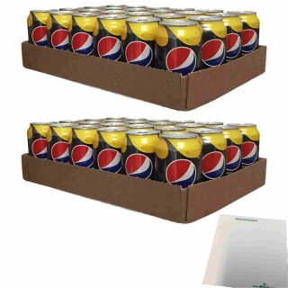 Pepsi MAX lemon ZERO SUGAR XL-Paket (48x0,33l) Tray + usy Block