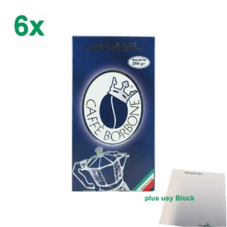Caffe Borbone miscela "blu" Kaffee gemahlen Officepack (6x250g) + usy Block