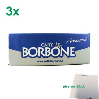 Caffe Borbone Accessori Kit "Espresso Kit"  Gastropack (3x150 Espressobecher, Zucker und Rührstäbe verschiedene Farbe) + usy Block
