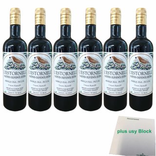 L’Estornell "Natives Olivenöl Extra" Gastropack (6x750ml) + usy Block