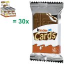 Ferrero Kinder Cards Kekse mit Milch und Kakaofüllung Kioskbox (30er Pack)