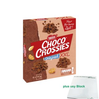 Nestle Choco Crossies Original XXL (4x75g Packung) + usy Block