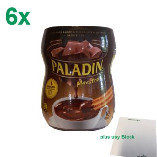 Paladin Trinkschokolade "Maestro" Heiße Schokolade Getränkepulver Officepack (6x350g) + usy Block