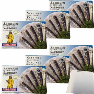 Vigilante "Sardinen in Olivenöl" Sardinas en aceite de oliva (6x120g + usy Block)