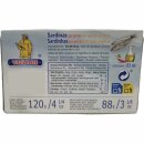 Vigilante "Kleine Sardinen in Pflanzenöl scharf" Sardinas en aceite vegetal picante (6x120g Dose) + usy Block