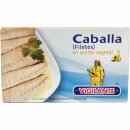 Vigilante "Makrelenfilet in Pflanzenöl" Filetes de Caballa (3x90g Dose) + usy Block