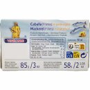 Vigilante "Makrelenfilet in Pflanzenöl" Filetes de Caballa (3x90g Dose) + usy Block