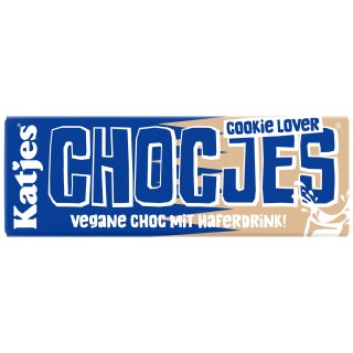 Katjes Chocjes Cookie Lover vegane Schokolade mit Haferdrink (50g Tafel)