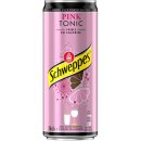 Schweppes Pink Tonic Kalorienarm 24x0,33l Dose