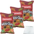 Bassetts englisches Weingummi Traditional Winegums 3x1000g Packung + usy Block
