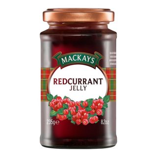 Mackays Redcurrant Jelly Marmalade 235g Glas (rote Johannisbeer-Marmelade)