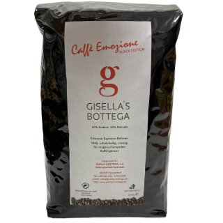 Kaffeebohnen Gisellas Bottega Caffe Emozione Black Edition (1kg Packung)