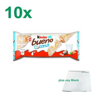 Kinder bueno Coconut limited Edition 10er Pack (10x39g) + usy Block