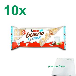Kinder bueno Coconut limited Edition 10er Pack (10x39g) + usy Block
