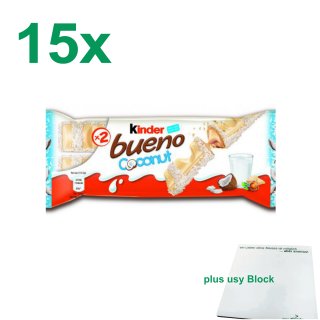 Kinder bueno Coconut limited Edition 15er Pack (15x39g) + usy Block