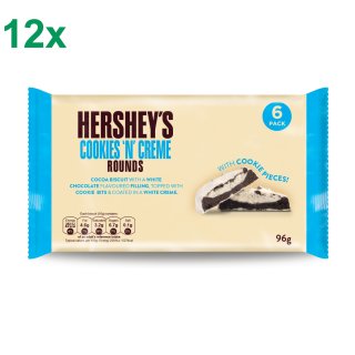 Hersheys Schokoladen-Kekse Cookies n Cream 12x96g