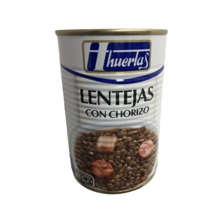 huertas Lentejas con Chorizo (Linsen mit Paprikawurst) (415g Konserve)
