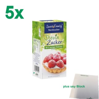 Nordzucker Sweet Family Stevia Zucker Officepack (5x500g) + usy Block