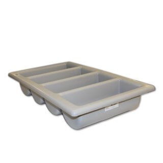 HENDI Besteckbehälter,4 Fächer,grau, Polypropylen