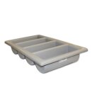 HENDI Besteckbehälter,4 Fächer,grau, Polypropylen