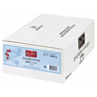 Maitre Zucker-Sticks 1000Stk (4kg Karton)