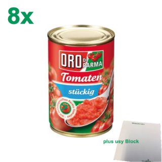 Oro Di Parma Tomaten stückig Officepack (8x400g Dose) + usy Block