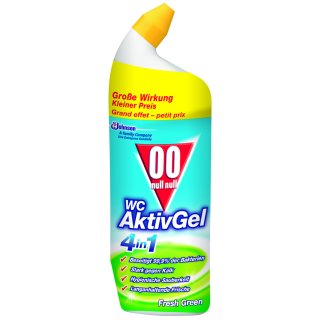 00 Null Null WC Aktiv Gel 4in1 Fresh Green 3er Pack (3x750ml Flasche) + usy Block