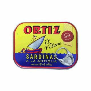Conservas Ortiz Sardinas a la antiqua "Sardinen in Olivenöl" (140g Dose)