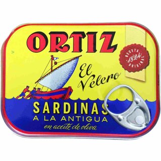 Conservas Ortiz Sardinas a la antiqua Sardinen in Olivenöl (140g Dose)