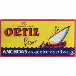 Conservas Ortiz Anchoas en aceite de oliva, Sardinenfilet in Olivenöl (47,5g Dose)