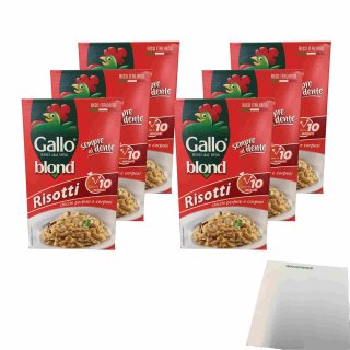 Gallo Riso Blond Reis 6er Pack (6x1kg Packung) + usy Block