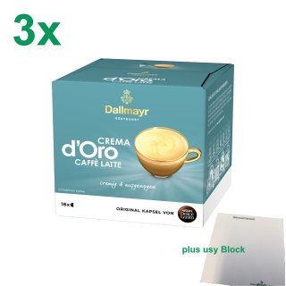 Nescafé Dolce Gusto Dallmayr Crema d´Oro Caffè Latte Officepack (48x10g Kapseln) + usy block