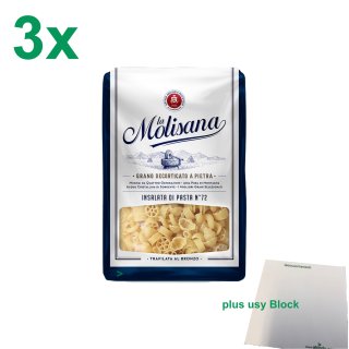 La Molisana Nudeln "Insalata Di Pasta 72" Officepack (3x500g Packung) + usy Block
