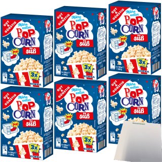 Gut&Günstig Mikrowellen Popcorn süß 6er Pack (18x100g Packung) + usy Block