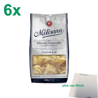 La Molisana Nudeln "Fettuccine 104" Gastropack (6x500g Packung) + usy Block