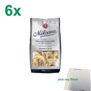 La Molisana Nudeln "Pappardelle 105" Gastropack (6x500g Packung) + usy Block