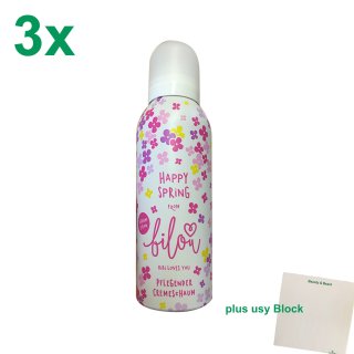 bilou Cremeschaum Happy Spring 3er Pack (3x150ml Flasche) + usy Block
