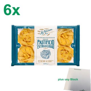 La Molisana Nudeln "Fettuccine AllUovo 204" Gastropack (6x250g Packung) + usy Block