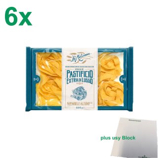 La Molisana Nudeln "Pappardelle AllUovo 205" Gastropack (6x250g Packung) + usy Block