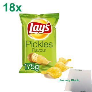 Lays Chips Pickles (18x175g Karton) + usy Block