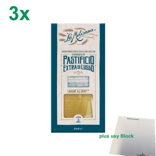 La Molisana Nudeln "Lasagne AllUovo 220" Officepack (3x500g Packung) + usy Block